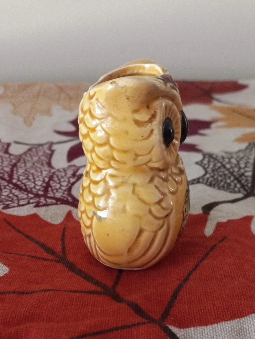 Vintage Atlantic City Ceramic Owl Souvenir Figurine Japan